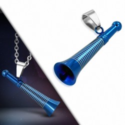 Pendentif homme flute bleue