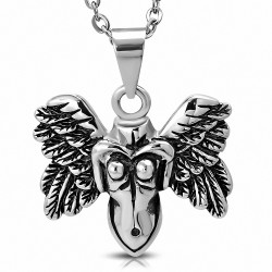 Pendentif homme biker diable avec ailes