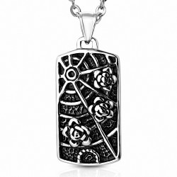 Pendentif homme biker toile d'araignée