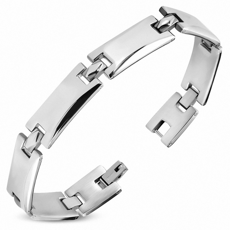 Bracelet homme acier gravable maille panthère