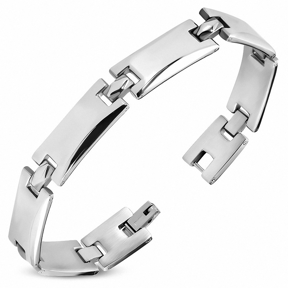 Bracelet homme acier gravable maille panthère