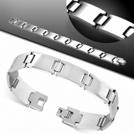 Bracelet pour hommes en acier inoxydable maillons panthère