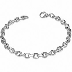 Bracelet homme acier avec liens ovales