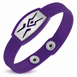 Bracelet homme watch caoutchouc violet tribal