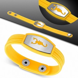 Bracelet homme watch caoutchouc jaune scorpion