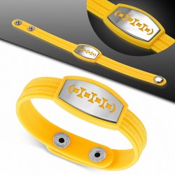 Bracelet homme watch caoutchouc jaune géométrique