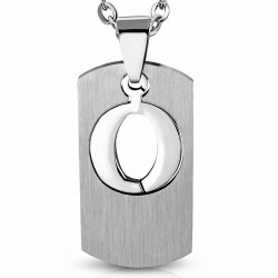 Pendentif homme plaque lettre O