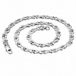 Chaine homme en acier maille fantaisie 57 cm x 8 mm