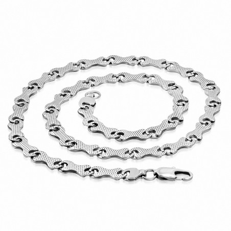 Chaine pour hommes en acier maille fantaisie 57 cm x 8 mm